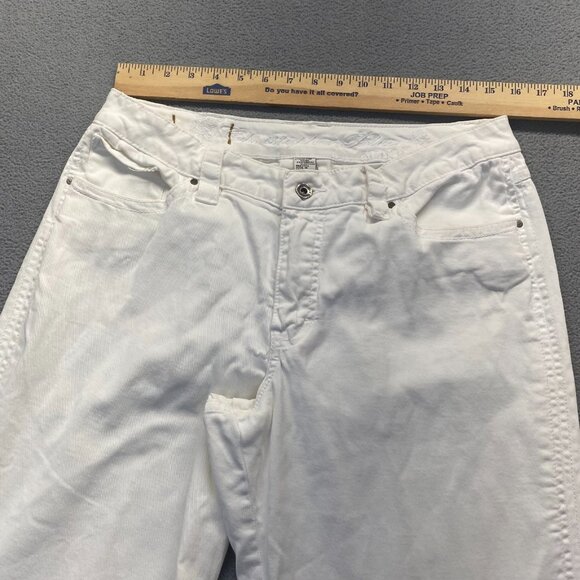 Christopher Blue white mid-rise,Wide leg jean, size 12 - Picture 4 of 12